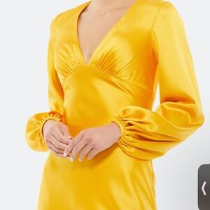 Vibrant Yellow Long Sleeve Dress